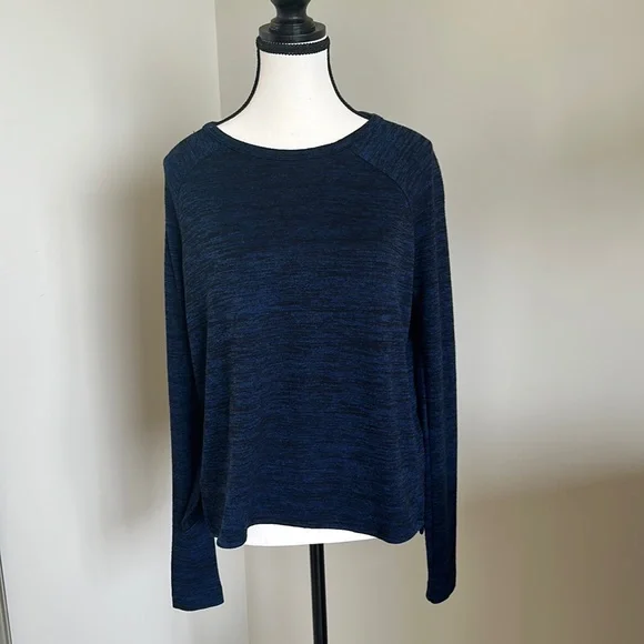 Blue and black long sleeve top - Picture 1 of 3